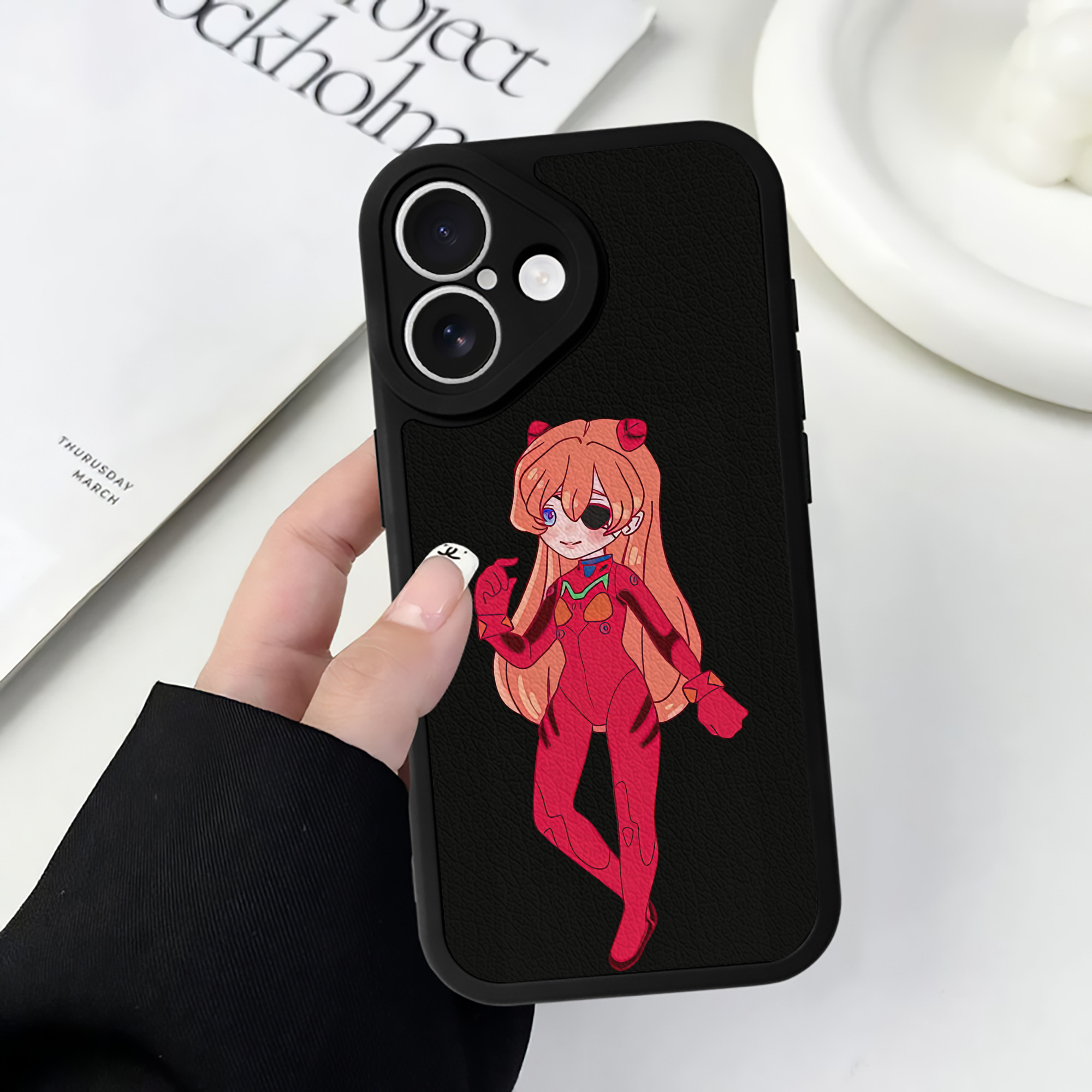 （画像用） EVA 新世紀エヴァンゲリオン 【iPhone 16シリーズ対応】シリコンスマホケース（レザー調） 材質：シリコン